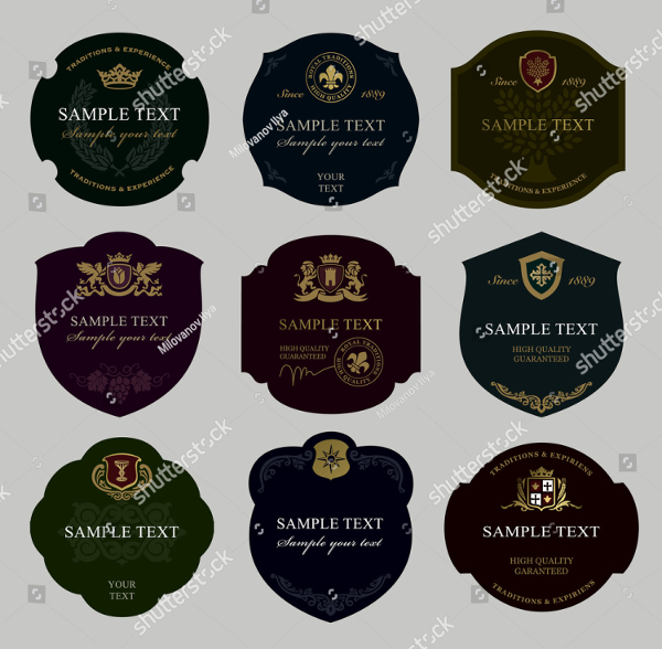 Wine Labels Style Design Templates