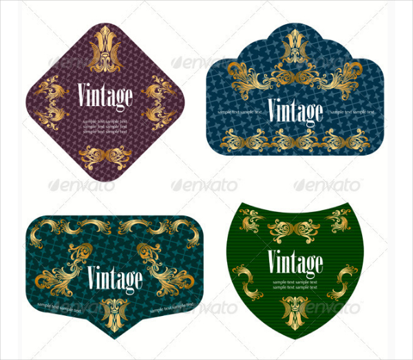 Wine Vintage Label Design Template