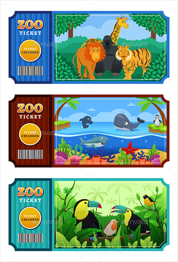 Zoo Ticket Design Template