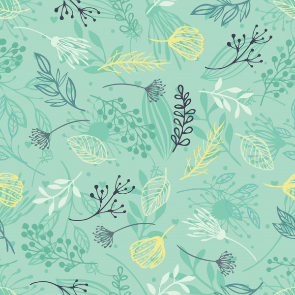 Blue Herbs Background Free Vector