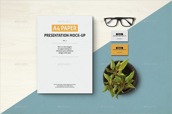 A4 Letterhead Paper Mockup Template