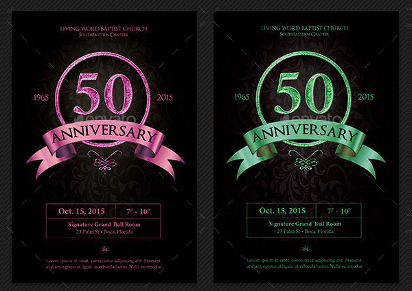 Anniversary Banquet Flyers Template