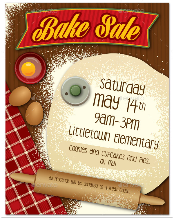 Bake Sale Poster Or Flyer Template