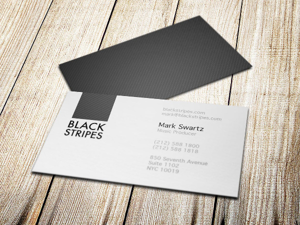 Black Stripes Producer Business Card