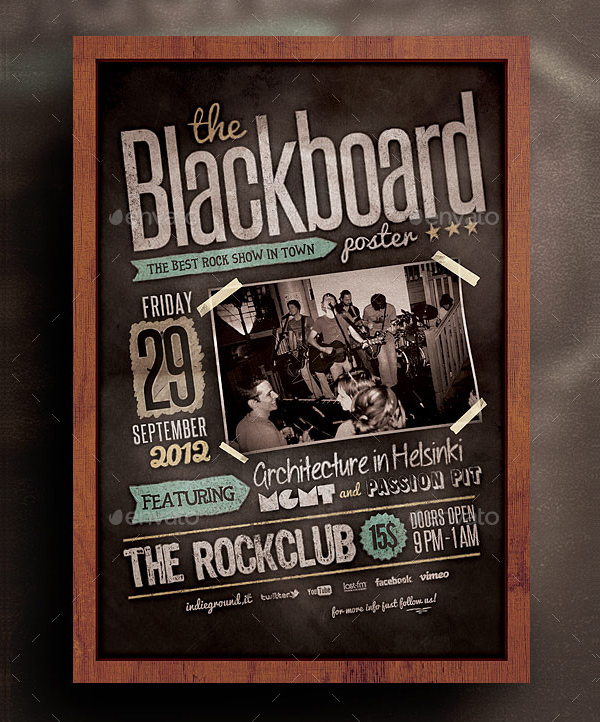 Clean Blackboard Flyer Template