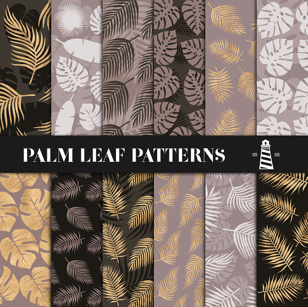 Brown and Gold Leaf Design Patterns