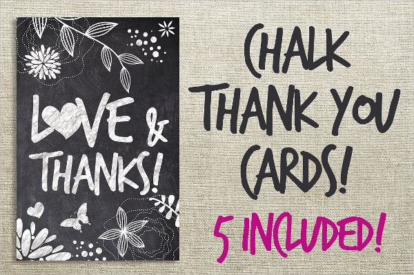 Chalk Thank You Cards Bundle Template