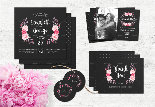 Chalkboard Wedding Invitation Stationery