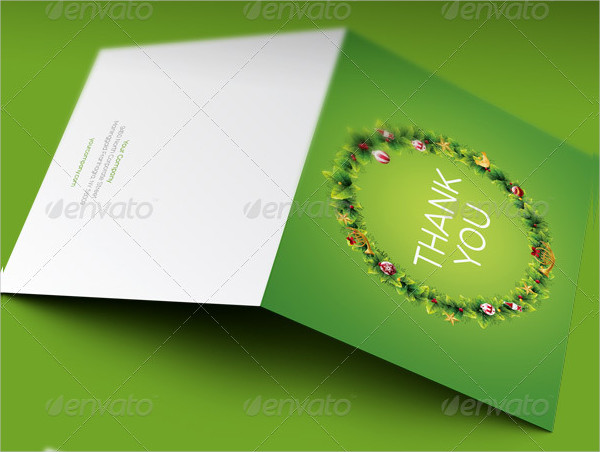 Christmas Ornament Thank You Card Template