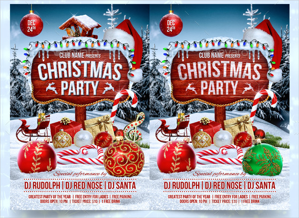 Christmas Tree Party Flyer Template