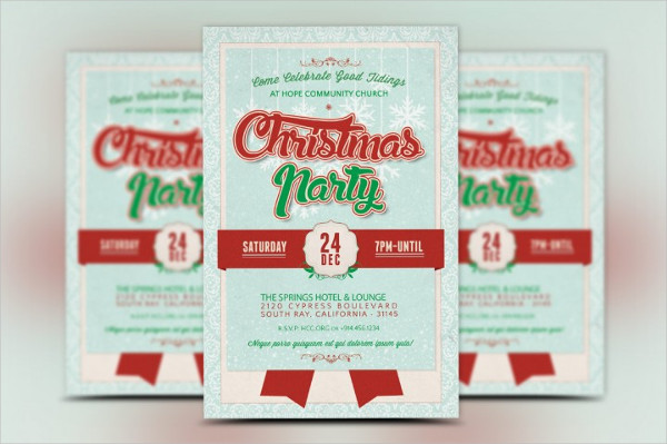 Church Christmas Party Flyer Template