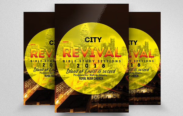 City Revival Vector Flyer Template