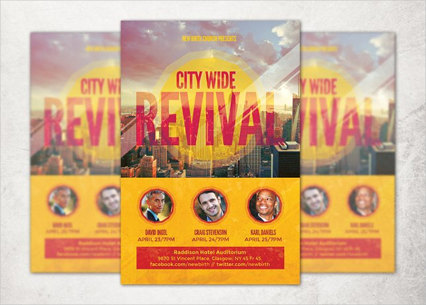 City Wide Revival Church Flyer