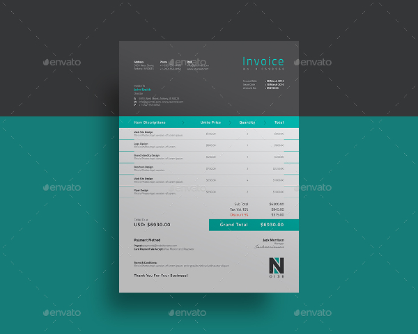 Clean And Modern Invoice Template