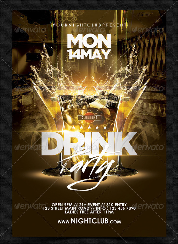 Cocktail Drink Party Flyer Template