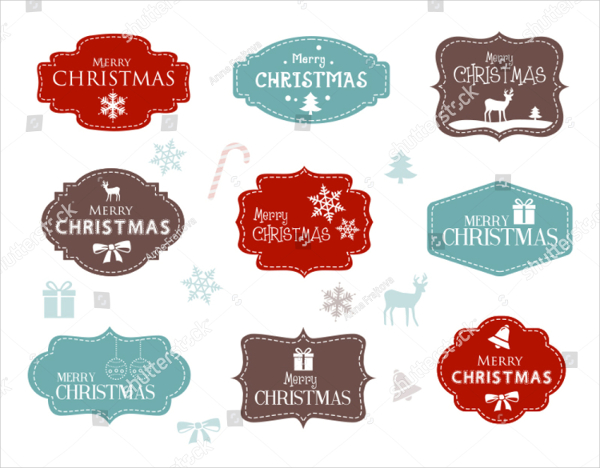 Collection Of Christmas Labels