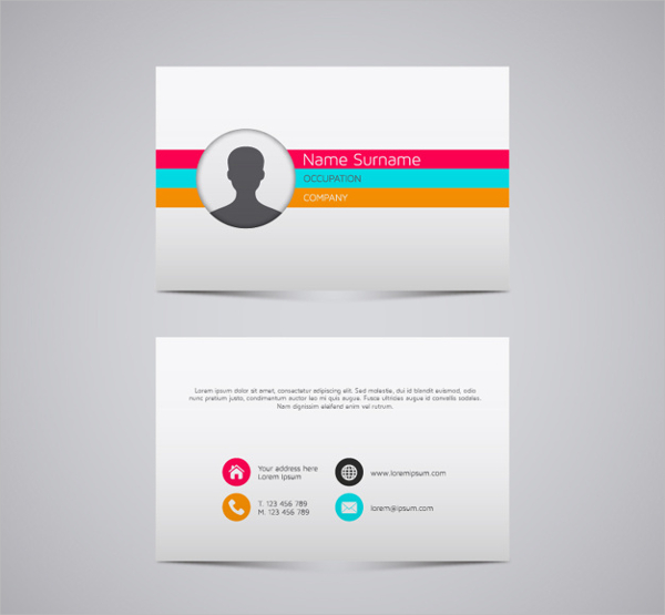 Colorful Stripes Business Card Free