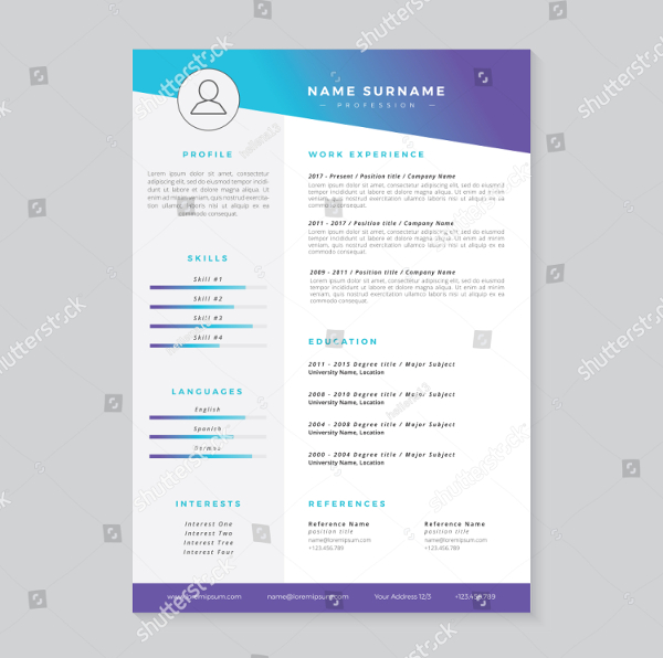 Creative CV Template Design