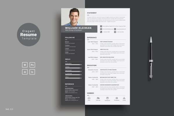 Creative Minimal Resume Design