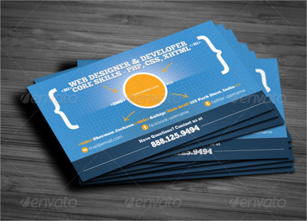 Creative Web Developer Business Card Template