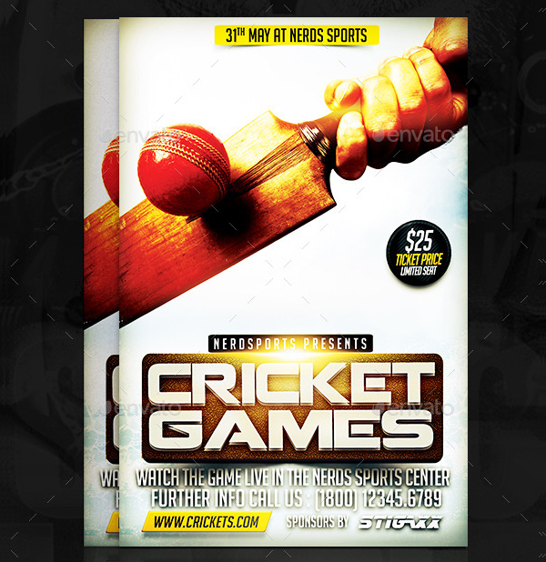 Cricket Games Sports Flyer