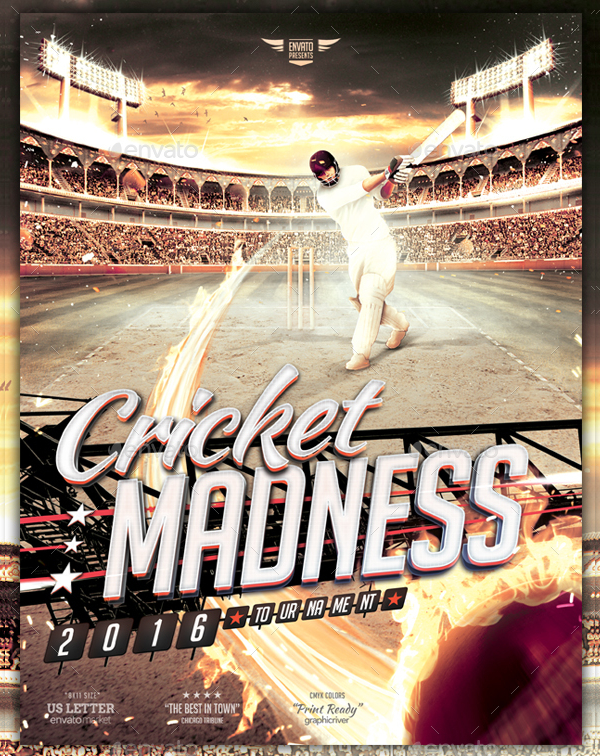 Cricket Madness Flyer Template