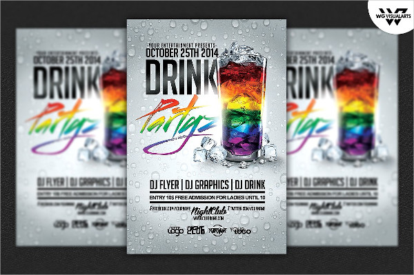 Night Drinks Party Flyer Templates