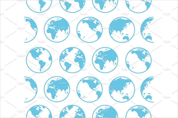 Earth Map Background Pattern