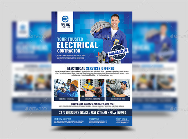 Electrical Company Promotional Flyer Template