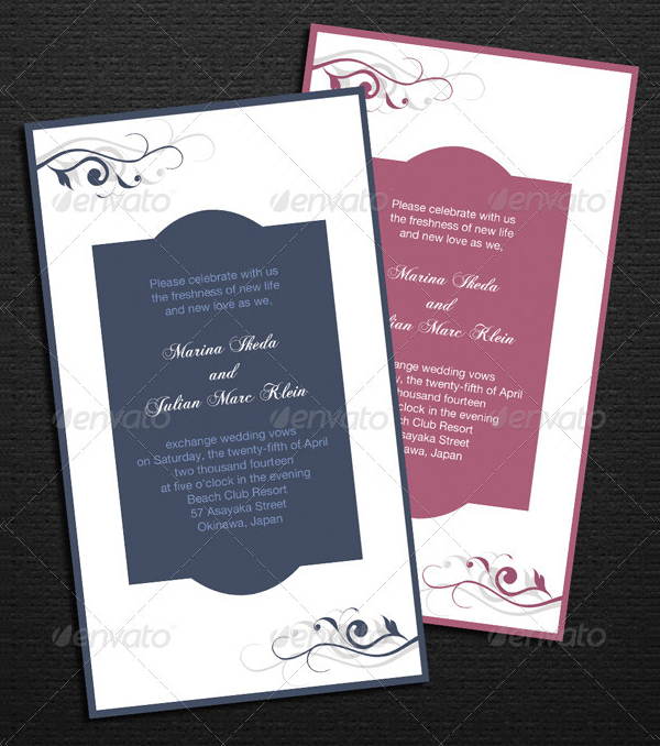 Elegant Floral Wedding Card