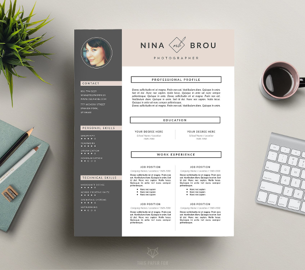 Feminine Resume Design