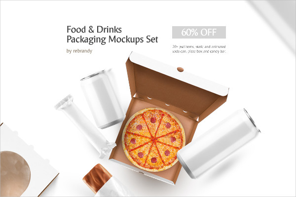 Food & Drinks Packaging Mockup Set