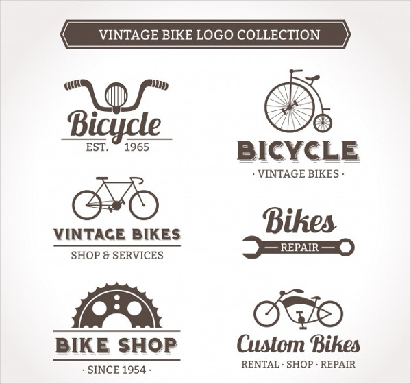 Free Download Vintage Bikes Logo Collection
