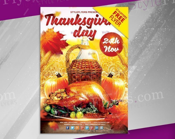 Free Thanks Giving Day PSD