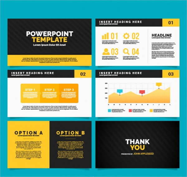 Free Vector Graph Powerpoint Template