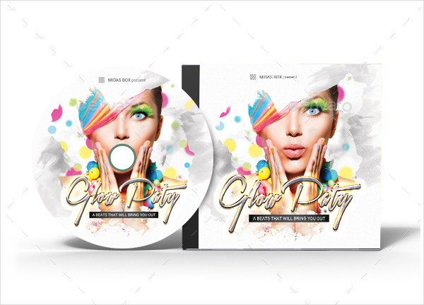 Glow Party CD Cover Music Template