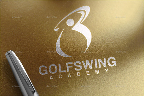 Golf Swing Logo Template