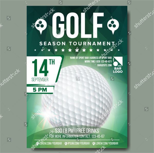 Golf Trophy Flyer Template
