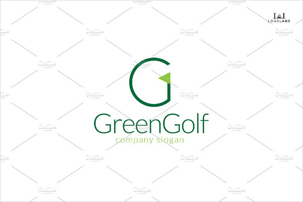 Green Golf Play Logo Template