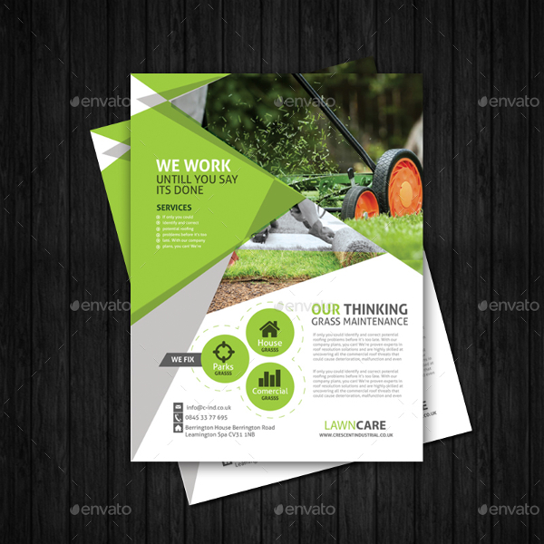 Modern Lawn Care Flyer Template