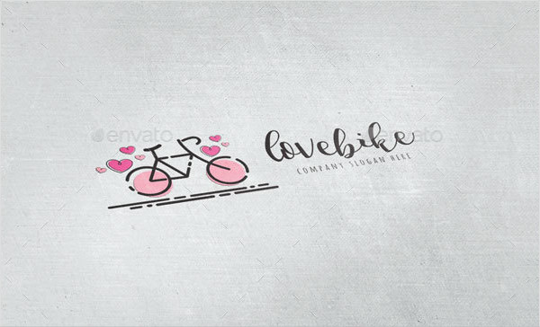 Love Bike Logo Templates