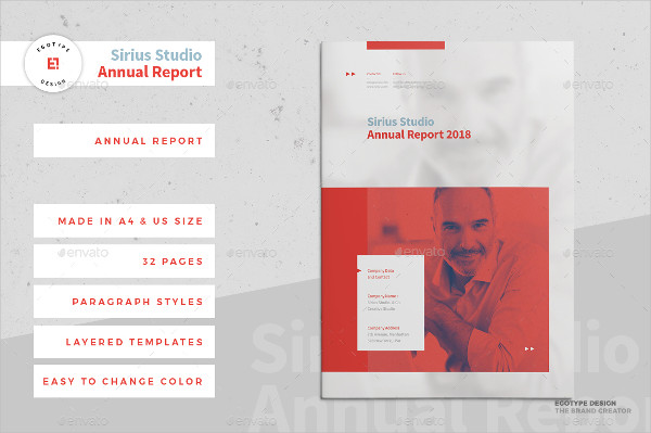 Magazine Annual Studio Report Template