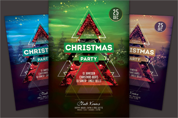 Modern Christmas Party Flyer Template