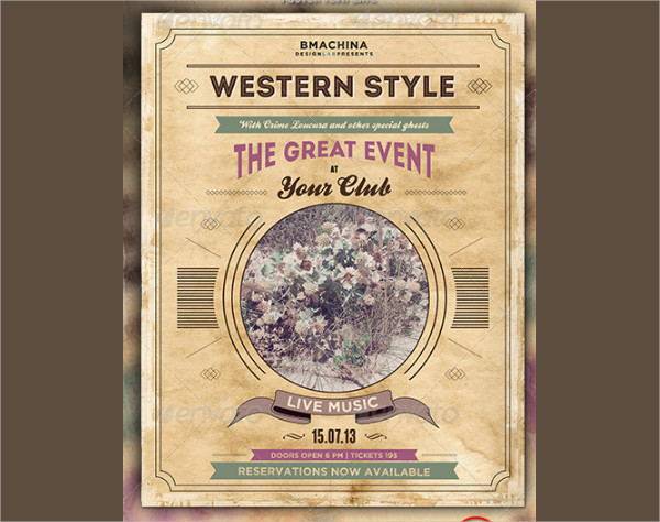 Modern Western Style Poster Templates