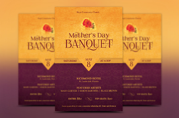 Mothers Day Banquet Event Flyer