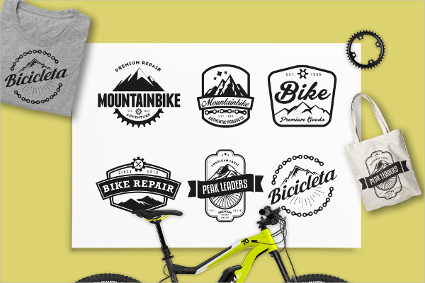 Mountain Bike Retro Logo Badges