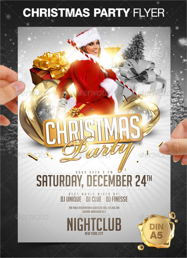 Night Club Christmas Club Party Flyer Template