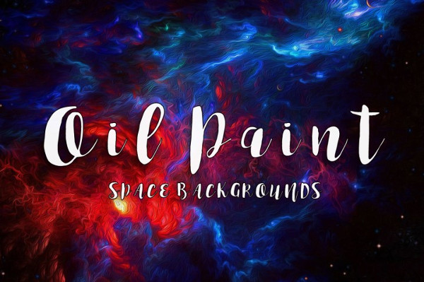 Oil Paint Space Background