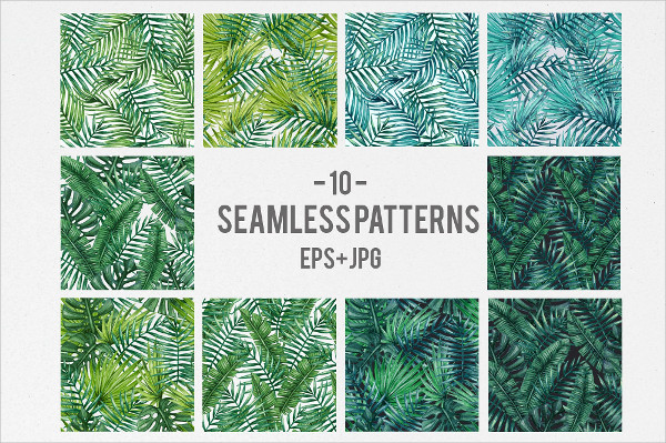 Palm Leaf Design Pattern Templates