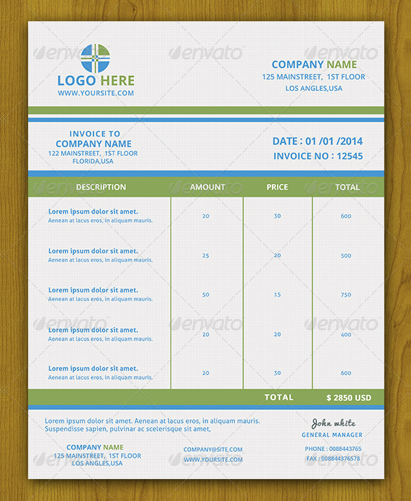 Perfect Simple Invoice Templates